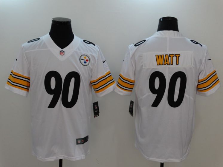 Men Pittsburgh Steelers #90 Watt White Nike Vapor Untouchable Limited NFL Jerseys